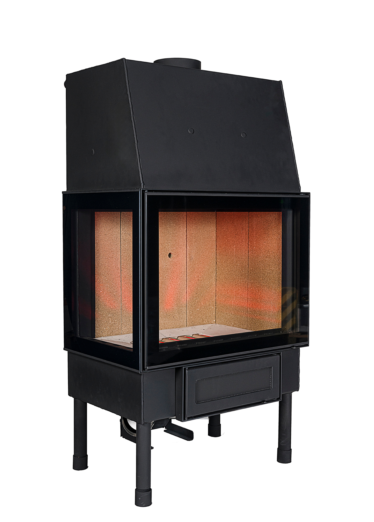 Turbokominek 16 kW Elka Glass Zawias Lewy Ecodesign - obrazek 3