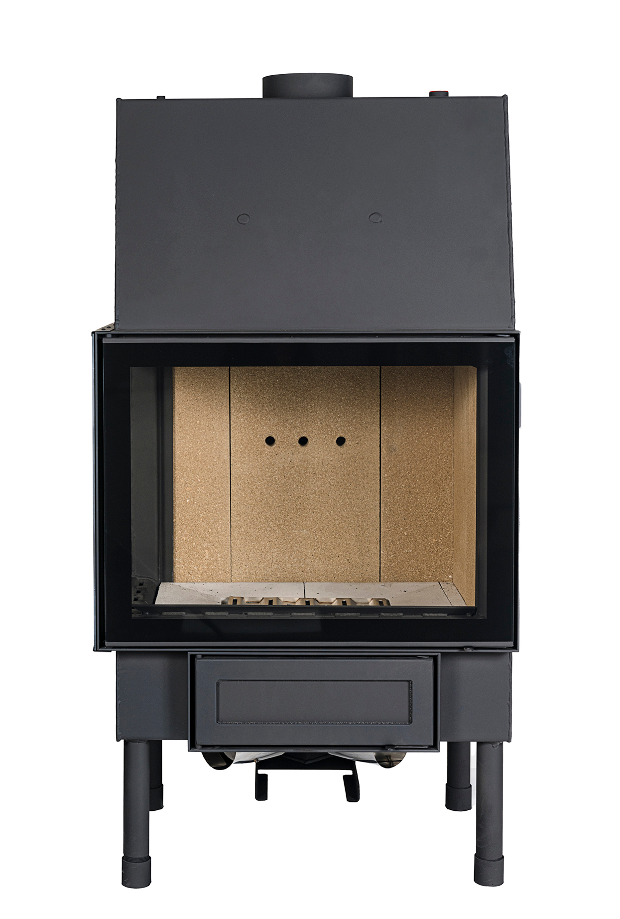 Turbokominek 16 kW Elka Glass Zawias Lewy Ecodesign