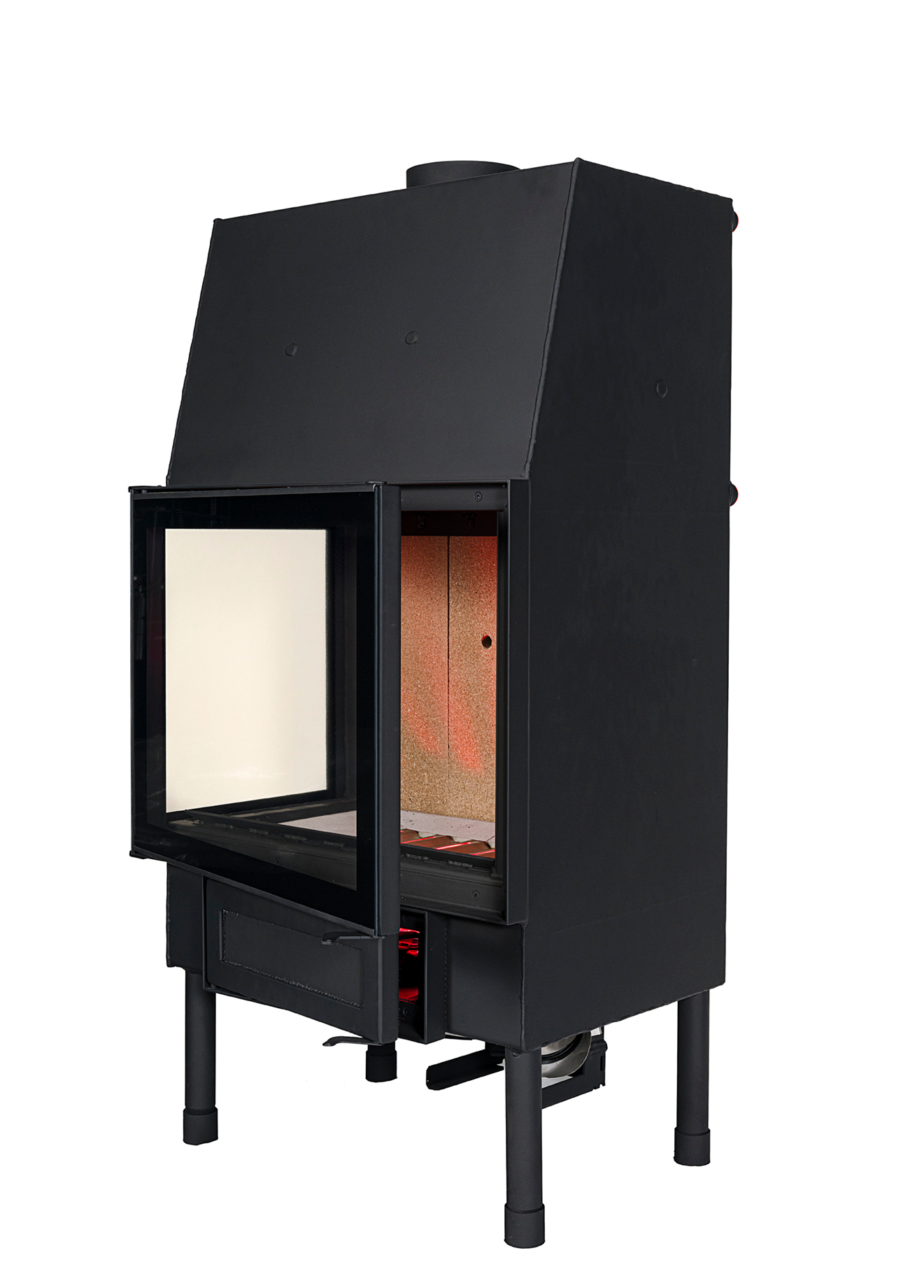 Turbokominek 16 kW Elka Glass Zawias Lewy Ecodesign - obrazek 5